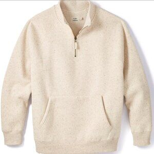 Flint and Tinder Sherpa Lined Half Zip Pullover Oatmeal L